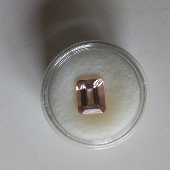 Emerald Cut Morganite Loose Gemstone.